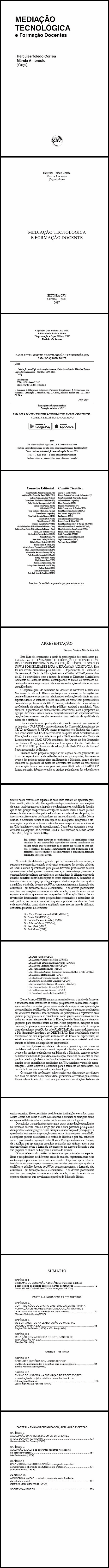 MEDIAÇÃO TECNOLÓGICA E FORMAÇÃO DOCENTE